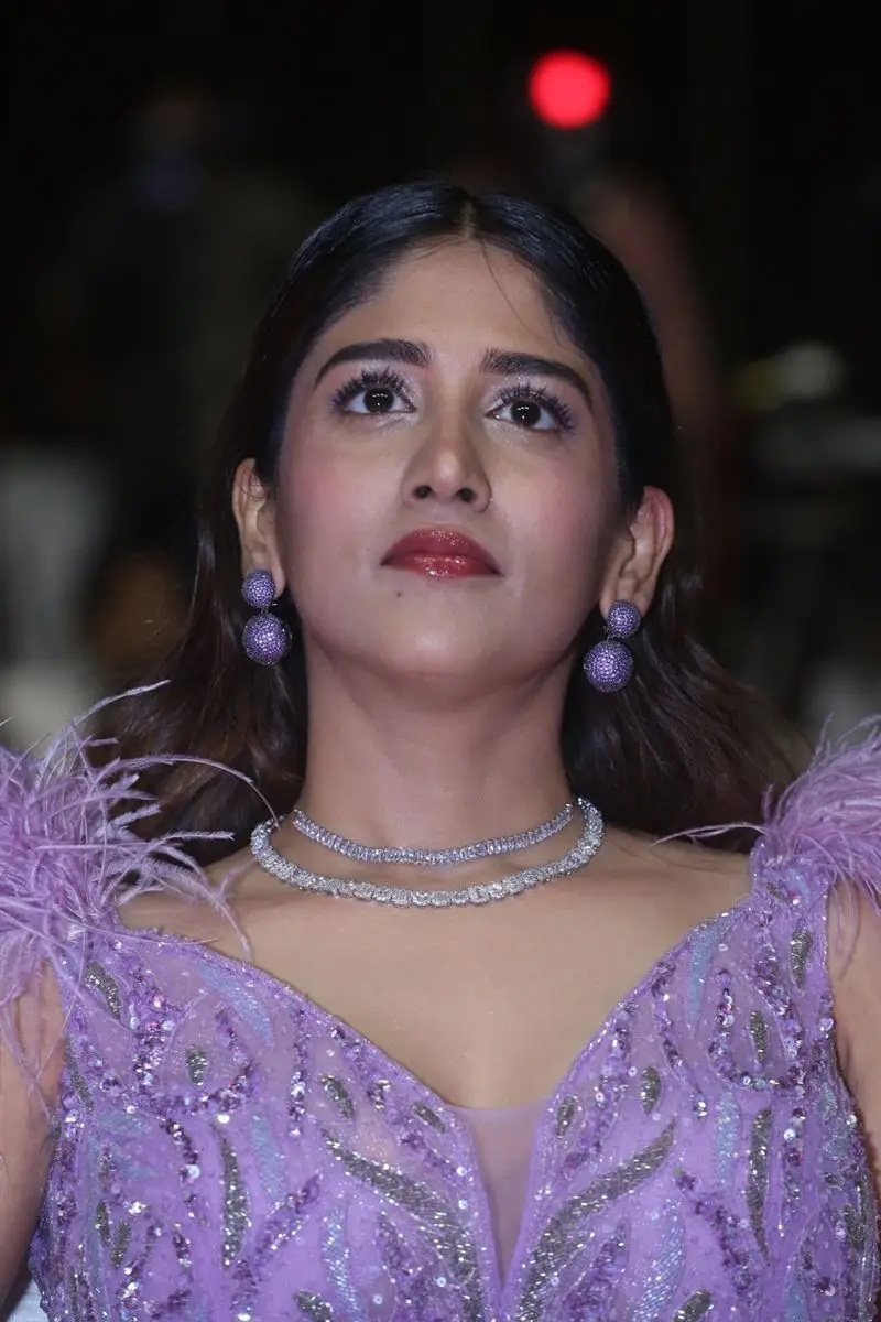 Telugu Girl Chandini Chowdary In Violet Gown